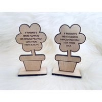 Personalisierte Muttertag Blumentopf Geschenk Für Mama, Kindermädchen, Oma, Nannie, Nanna, Sie, Blumen, Niedliches Von Den Enkelkindern von LeoIvyCo