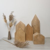 5Er Set Holzhäuser Deko Häuser Haus Holz Farbvariationen 5Er Set Holzhäuser Deko Häuser Haus Holz Farbvariationen von LeoKraftStudio