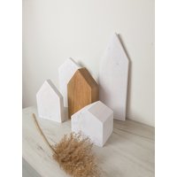 5Er Set Holzhäuser Deko Häuser Haus Holz Weiß 5Er Set Holzhäuser Deko Häuser Haus Holz Weiß von LeoKraftStudio
