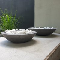 Betonschale Schale Kerzen Feuerschale | Dunkelgrau Groß/Klein Slim von LeoKraftStudio