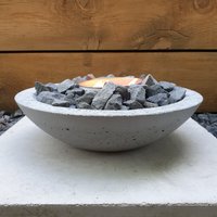 Betonschale Schale Kerzen Feuerschale | Grau Sl Slim von LeoKraftStudio