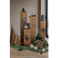 Deko Holzsäule Massivholz Holzbalke Kerzenständer Stangen von LeoKraftStudio