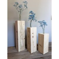Dekosäule Vase Reagenzglas Holz Deko Massivholz 12x12cm Schwarz/Weiß/Natur Dekosäule Vase Reagenzglas Holz Deko Massivholz 12x12cm Schwarz/Weiß/Natur von LeoKraftStudio