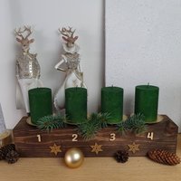 Kerzenhalter Kerzen Tischdeko Kupfer | Verschiedene Farben Adventskranz Adventsbalken von LeoKraftStudio