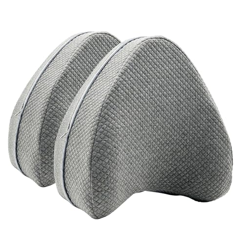LeoTube Ersatz-Kissenbezug für Contour Legacy Bein- und Knie, Schaumstoff-Stützkissenbezug (Grau, 2er-Pack) von LeoTube