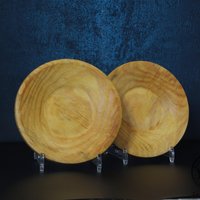 2 Holzteller Paar-Set Aus Einem Stück Schwarzkiefer von LeoUnikate