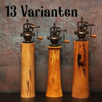 Pfeffermühlen Birnen-, Walnuss-, Kirsch - Oder Apfelholz/Gedrechselt Mit Einstellbarer Feinheit, Praktisch Und Dekorativ von LeoUnikate