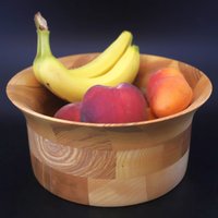 Salat Oder Obstschale/Eschen Und Buchen Hartholz Gedrechselte Handarbeit von LeoUnikate
