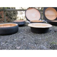 Schwarz - Weiße Eschenholz Schalen Von Hand Gedrechselt Klein von LeoUnikate