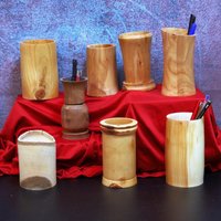 stifte Becher Gedrechselt Aus Verschiedenen Hölzern, Handarbeit Bayern von LeoUnikate