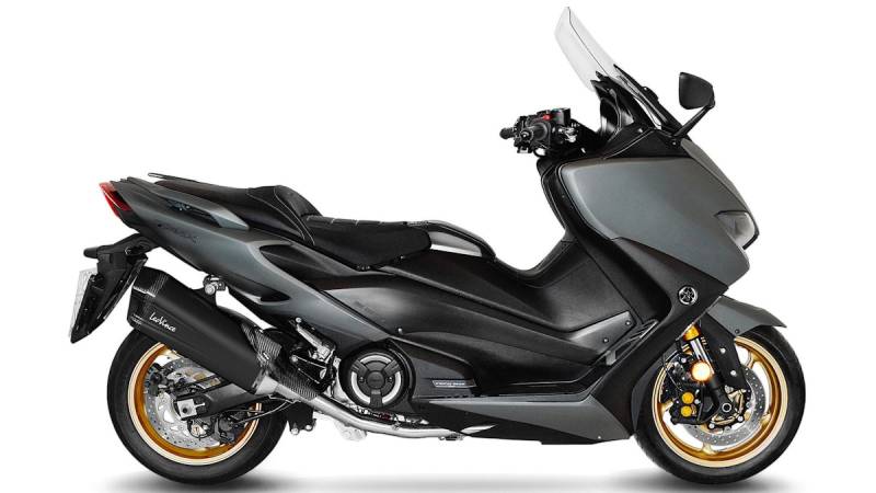 LeoVince Komplettanlage Edelstahl SBK LV-12 Schwarz für YAMAHA TMAX 560/TECH MAX mit Katalysator von LeoVince