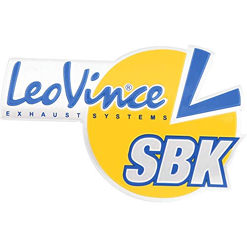 LeoVince Plakette SBK 93mm x 64mm hitzebeständig gelb von LeoVince