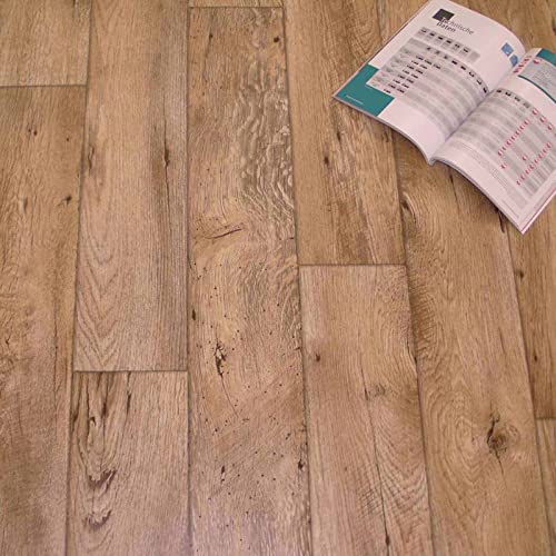 Bodenmaster PVC Bodenbelag Holz Rustikal Natur (Breite: 400 cm x Länge: 250 cm) von Leoline