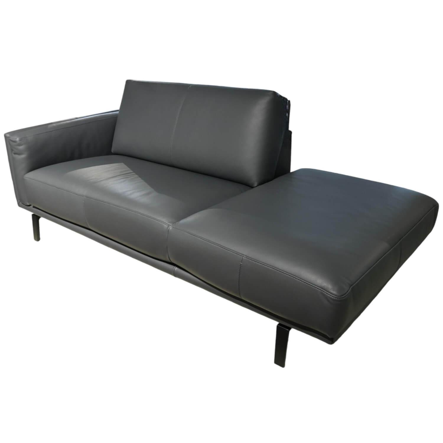 Chaiselounge Bellice 679 D17 Vollnarbenleder Raffino 109 Shark Schwarz Grau Füße... Chaiselounge Bellice 679 D17 Vollnarbenleder Raffino 109 Shark Schwarz Grau Füße... von Leolux