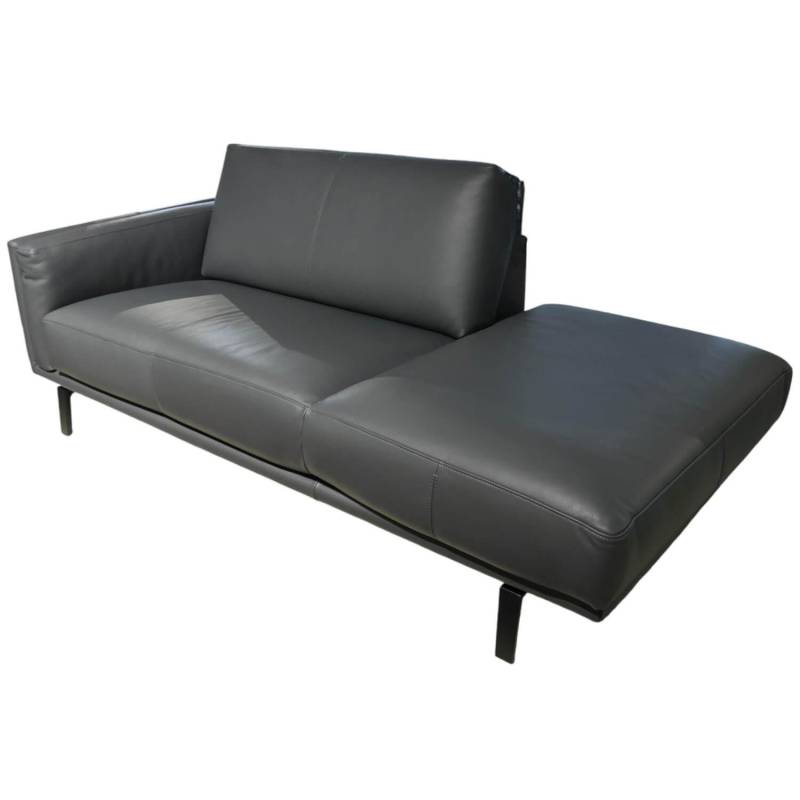 Chaiselounge Bellice 679 D17 Vollnarbenleder Raffino 109 Shark Schwarz Grau Füße... von Leolux