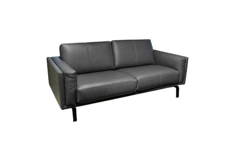 Leolux 2-Sitzer Sofa Bellice 679 B20 Vollnarbenleder Raffino 109 Shark Schwarz von Leolux