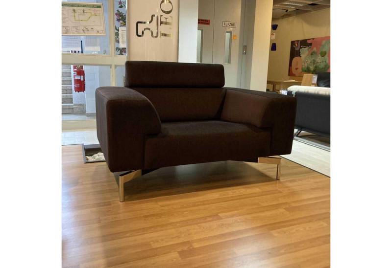 Leolux Cocktailsessel Loveseat Howlo Stoff PG 4 Pontra 85850 Braun Füße Aluminium von Leolux