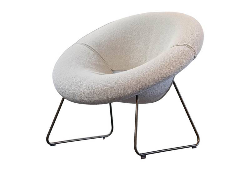 Leolux Cocktailsessel Sessel Mimas Stoff Mondo 020 Bianco Weiß Gestell Epoxy E2500 von Leolux