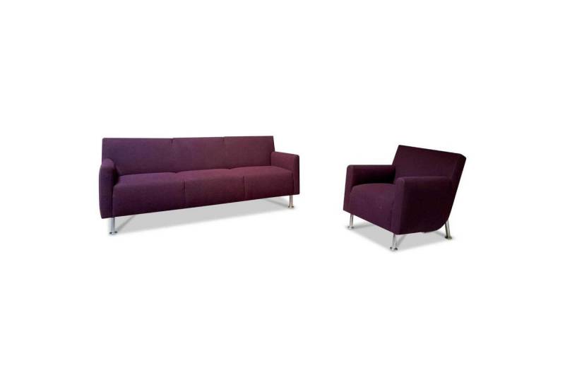 Leolux Ecksofa Polstergruppe Rooby Stoff 4 83290 Villa 90 Violett mit Sessel von Leolux