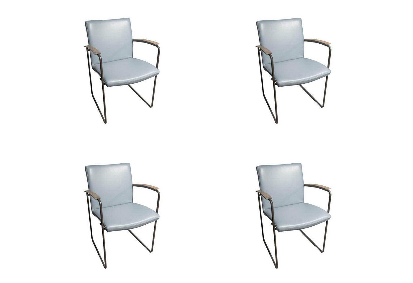 Leolux Essgruppe 4er Set Stuhl Talos Bezug Leder Ceras 3190 Dew Blau Armlehne Leolux Essgruppe 4er Set Stuhl Talos Bezug Leder Ceras 3190 Dew Blau Armlehne von Leolux