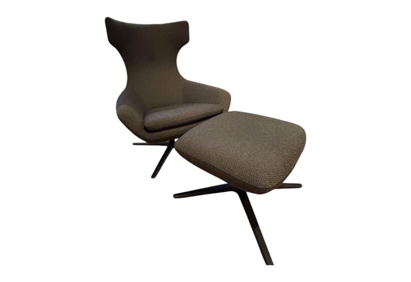 Leolux Loungesessel Sessel Caruzzo Plus Stoff Apollo Dunkelgrau Braun Drehgestell Leolux Loungesessel Sessel Caruzzo Plus Stoff Apollo Dunkelgrau Braun Drehgestell von Leolux