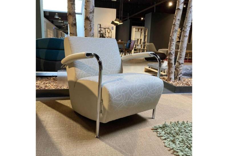 Leolux Relaxsessel Sessel Scylla Stoff Vanilla 965-100 Gestell Chrom von Leolux
