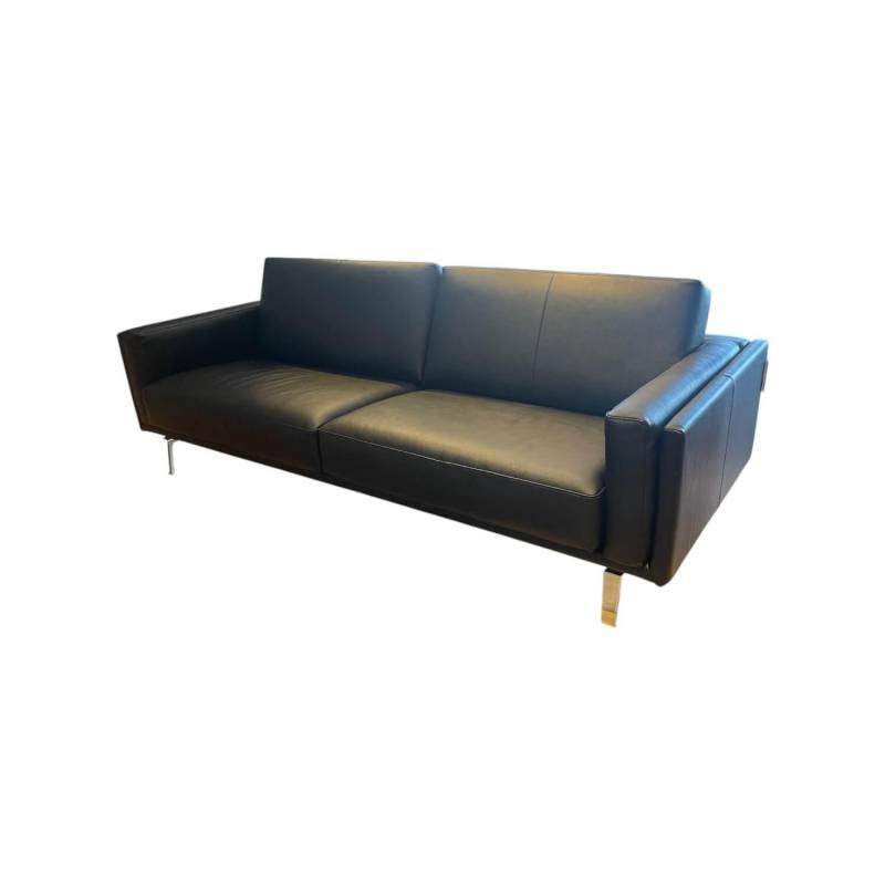 Sofa Bellice 679 Leder Senso Schwarz Füße Sobrio Aluminium von Leolux
