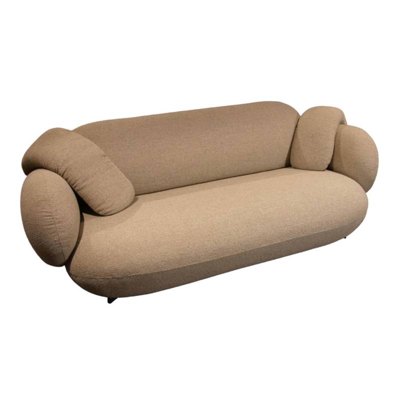 Sofa Pulla R16-B20 Bezug Stoff Hell-braun Füße Epoxy Charcoal Schwarz Grau Matt von Leolux