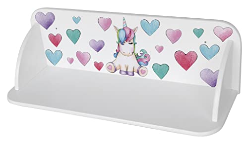 Leomark Weiße Regalbrett auf der Wand, Wandboard aus Holz, Wandregal für Kinder, Wandablage, Länge: 60 cm (Einhorn) von Leomark