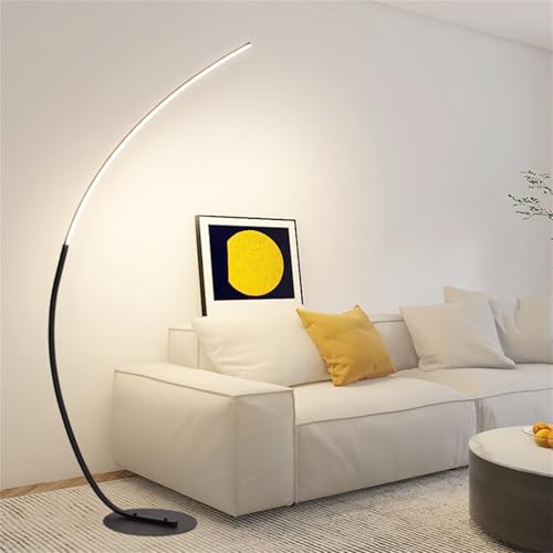 Leomix Dimmbare Stehlampe Mit 3 Farbtemperaturen, Ultrahelle Bogen-Stehlampe Für Wohnzimmer, Moderne Hohe Stehlampe Mit Fußschalter, Lese-Stehlampe Für Schlafzimmer, Büro, Klassenzimmer von Leomix