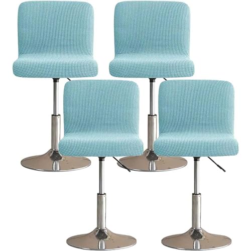 Leomix Hochelastischer Barhocker-Bezug, Pub-Thekenhocker-Stuhl-Schonbezug, mit elastischer Unterseite, für Esszimmer-Jacquard-Barhocker-Bezüge,F,4pack von Leomix