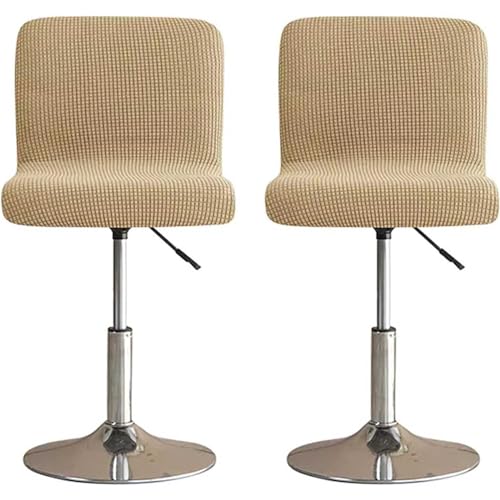 Leomix Hochelastischer Barhocker-Bezug, Pub-Thekenhocker-Stuhl-Schonbezug, mit elastischer Unterseite, für Esszimmer-Jacquard-Barhocker-Bezüge,Q,2pack von Leomix