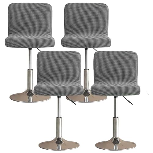 Leomix Hochelastischer Barhocker-Bezug, Pub-Thekenhocker-Stuhl-Schonbezug, mit elastischer Unterseite, für Esszimmer-Jacquard-Barhocker-Bezüge,S,4pack von Leomix