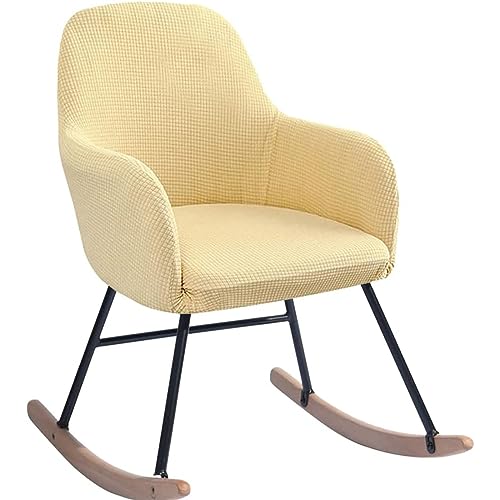 Leomix Stretch-Schaukelstuhl-Schonbezüge, mit Armlehnen, Lounge-Stuhlbezügen mit hoher Rückenlehne, für Zuhause, Schlafzimmer, Esszimmer, Stuhlschutz,F,1pack von Leomix