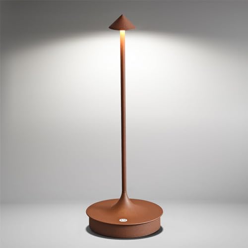 Leomix Tischlampe Kabellos LED Tischleuchte Kabellose Akku Tischlampe Aufladbar 4000mAh Tischlampe Touch Dimmbar Outdoor Tischlampe IP54 Wasserdicht für Restaurant/Bar/Garten/Balkon/Esstisch von Leomix