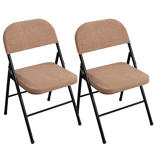 Leomix Waschbare Esszimmerstühle Abdeckungen, Stretch Samt Klappstuhl Slipcovers, für Empfang Büro Party Bankett Zuhause, für Esszimmer Bankett Home Decor,N,2pack von Leomix