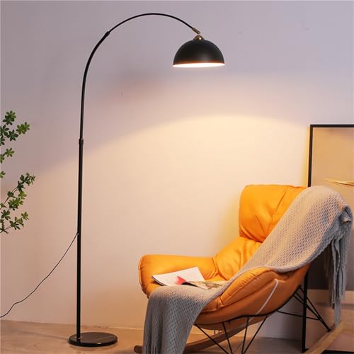 Schwarze Bogen Stehlampen Für Wohnzimmer - Dimmbare Bogen Stehlampe Mit Fernbedienung & 2700-6000K, Moderne Bogen Stehlampe, Industrielle Hohe Lampe Für Schlafzimmer Lesen von Leomix