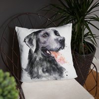 Schwarzes Labrador Bedrucktes Kissen Von Einem Aquarell Hund Malerei Tierportrait Leona Beth Tierliebhaber Geschenkidee Geschenk Home Deco Art Schwarzes Labrador Bedrucktes Kissen Von Einem Aquarell Hund Malerei Tierportrait Leona Beth Tierliebhaber Geschenkidee Geschenk Home Deco Art von LeonaBethArt