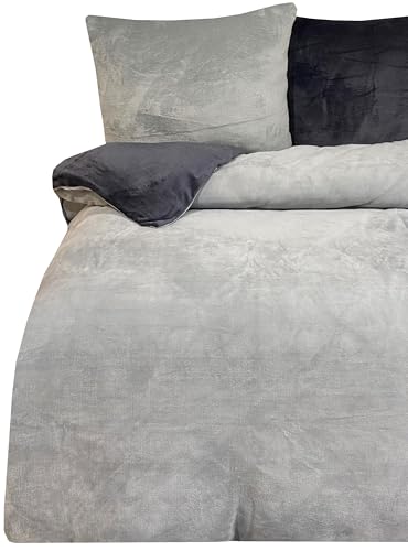 Bettwäsche 200x200 3 TLG 2x80x80 Kissenbezug Teddy Plüsch Cashmere Touch kuschelig warme Winter Wendebettwäsche Bettwäsche 200x200 3 TLG 2x80x80 Kissenbezug Teddy Plüsch Cashmere Touch kuschelig warme Winter Wendebettwäsche von Leonado Vicenti