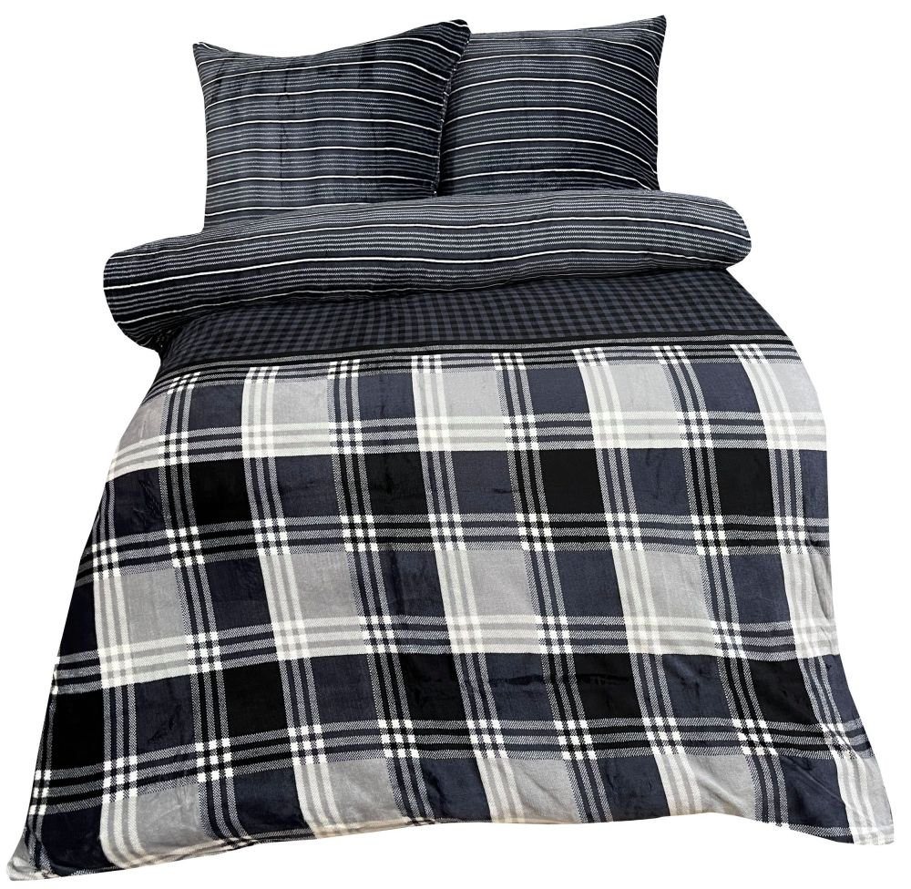 Leonado Vicenti Bettwäsche 4 tlg Winter Thermofleece Wende Plüsch Thermo Fleece Nicky Bettwäsche 135x200 cm Flausch Cashmere touch weich kuschelig warm Teddy Plüsch Grau Schwarz Weiß Kariert RAMOS, Fleece, 4 teilig Leonado Vicenti Bettwäsche 4 tlg Winter Thermofleece Wende Plüsch Thermo Fleece Nicky Bettwäsche 135x200 cm Flausch Cashmere touch weich kuschelig warm Teddy Plüsch Grau Schwarz Weiß Kariert RAMOS, Fleece, 4 teilig von Leonado Vicenti
