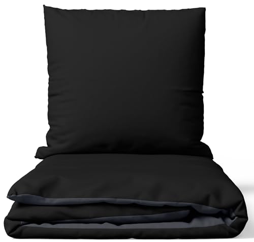 Leonado Vicenti Bettwäsche Baumwolle 155x220 cm Schwarz Grau Uni Einfarbig Set Schlafzimmer Garnitur Wendebettwäsche Bezug Decke mit verdecktem Reißverschluss Leonado Vicenti Bettwäsche Baumwolle 155x220 cm Schwarz Grau Uni Einfarbig Set Schlafzimmer Garnitur Wendebettwäsche Bezug Decke mit verdecktem Reißverschluss von Leonado Vicenti