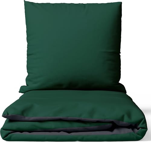 Leonado Vicenti Bettwäsche Baumwolle 200x220 cm Dunkelgrün Grau Uni Einfarbig Set Schlafzimmer Garnitur Wendebettwäsche Bezug Decke mit verdecktem Reißverschluss Leonado Vicenti Bettwäsche Baumwolle 200x220 cm Dunkelgrün Grau Uni Einfarbig Set Schlafzimmer Garnitur Wendebettwäsche Bezug Decke mit verdecktem Reißverschluss von Leonado Vicenti