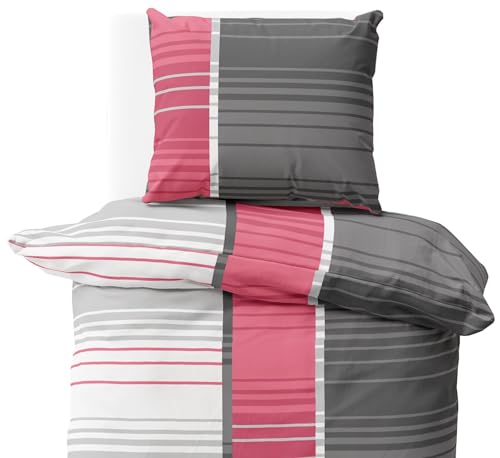 Leonado Vicenti Bettwäsche Set 135x200 155x200 155x220 aus atmungsaktiver und feiner Mikrofaser mit Reißverschluß von Leonado Vicenti