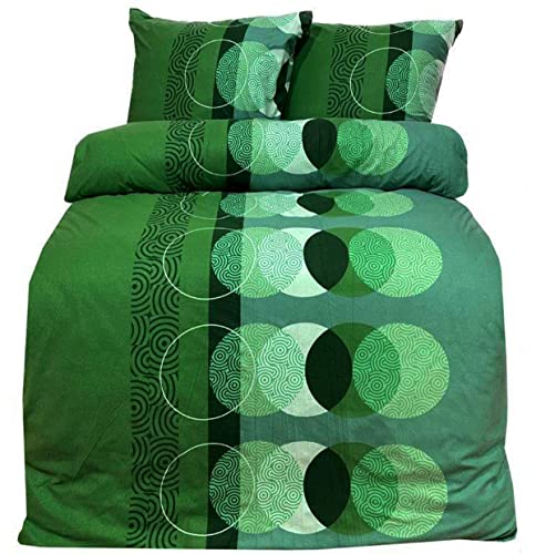 Leonado Vicenti Fleece Bettwäsche 135 x 200 cm 4 TLG mit Reißverschluß kuschelig warme Winter Bettwäsche Kreise Dunkelgrün Leonado Vicenti Fleece Bettwäsche 135 x 200 cm 4 TLG mit Reißverschluß kuschelig warme Winter Bettwäsche Kreise Dunkelgrün von Leonado Vicenti