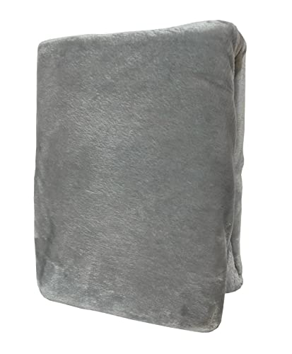 Leonado Vicenti Spannbettlaken 2er Set Grau 120x200-130x200 warme kuschelige Premium Cashmere Touch Teddy Bettlaken Fleece Plüsch Betttuch von Leonado Vicenti