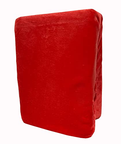 Leonado Vicenti Spannbettlaken Rot 120x200-130x200 warme kuschelige Premium Cashmere Touch Teddy Bettlaken Fleece Plüsch Betttuch von Leonado Vicenti