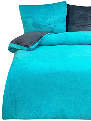 Leonado Vicenti - Warme Plüsch Bettwäsche 135x200 cm Uni Wendebettwäsche Garnitur Set mit Reißverschluss Leonado Vicenti - Warme Plüsch Bettwäsche 135x200 cm Uni Wendebettwäsche Garnitur Set mit Reißverschluss von Leonado Vicenti