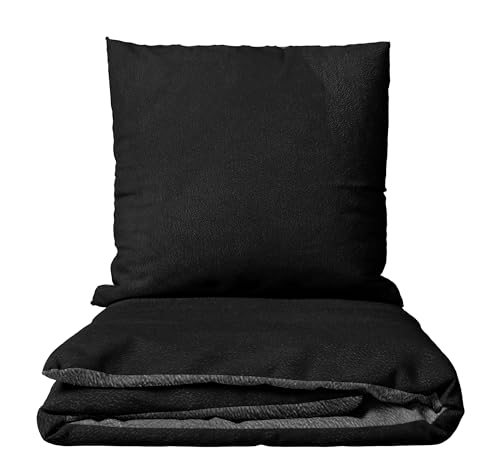 Leonado Vicenti Winter Bettwäsche Thermo Fleece Uni Flauschige Wendebettwäsche Set warm Bezug kuschelig, 2teilig, 155x220 cm von Leonado Vicenti