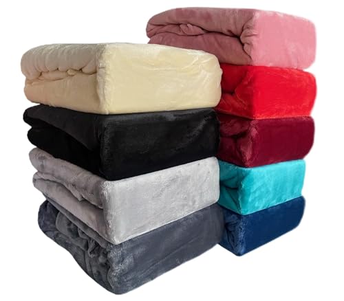 Leonado Vicenti Spannbettlaken Winter Teddy Plüsch Premium Cashmere Touch Spannbetttuch Fleece Bettlaken Blau, 120 x 200 cm - 130 x 200 cm von Leonado Vicenti