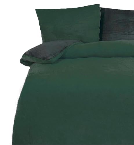 Teddy Plüsch Bettwäsche 155x220 2 TLG Cashmere Touch kuschelig warme Winter Wendebettwäsche von Leonado Vicenti